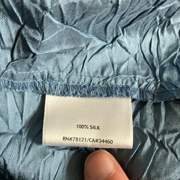 Gorgeous Vintage Eileen Fisher Crinkled Silk Top size XL - Picture 7 of 10